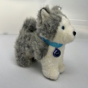 American Girl Dog Pet Pepper Siberian Husky Plush 7” Puppy Blue Eyes Plush
